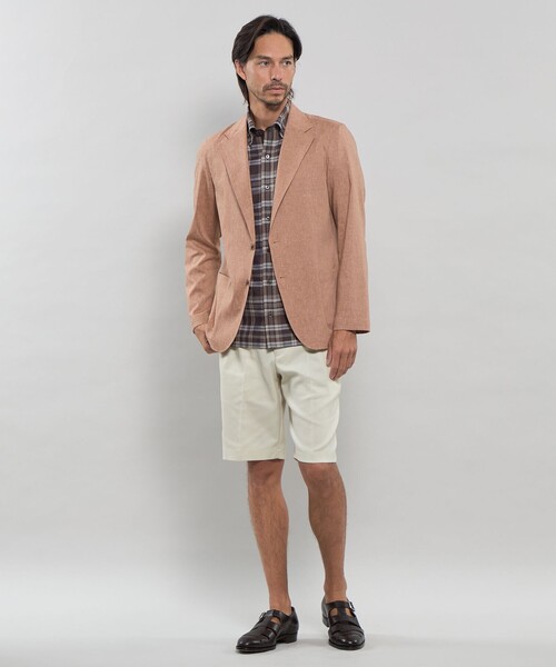 MACKINTOSH LONDON（マッキントッシュ ロンドン）の「パナマチェック半袖ボタンダウンシャツ（シャツ/ブラウス・メンズ・パープル系その他7/ブラウン系その他4・M/L/XL）」の5枚目の写真