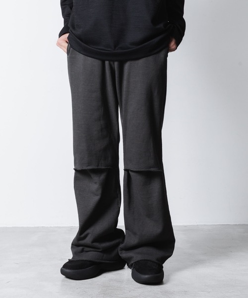 VEIN (ヴェイン)の「ジャンベルカテリー コールドダイド カットオフ バギートラウザーズ / JUMBERCA TERRY COLD DYED CUT OFF BAGGY TROUSERS(スウェットパンツ・メンズ・グレー・1/2)」の1枚目の写真