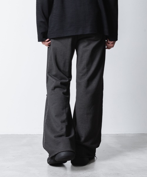 VEIN (ヴェイン)の「ジャンベルカテリー コールドダイド カットオフ バギートラウザーズ / JUMBERCA TERRY COLD DYED CUT OFF BAGGY TROUSERS(スウェットパンツ・メンズ・グレー・1/2)」の6枚目の写真