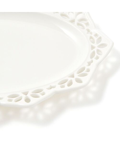 セール】パニエ オーバルプレート エッジレース ホワイト（食器