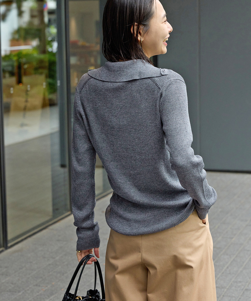 JOURNAL STANDARD(ジャーナルスタンダード)の「ウォッシャブルVOCEリブカーディガン(カーディガン/ボレロ・レディース・レッド/ブラック/チャコールグレー・FREE)」の22枚目の写真