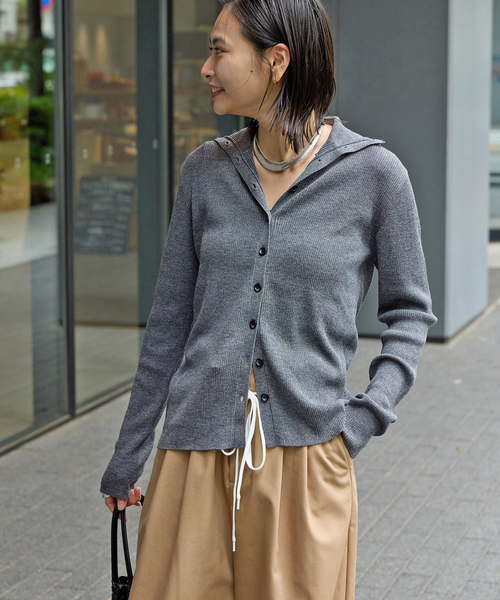 JOURNAL STANDARD(ジャーナルスタンダード)の「ウォッシャブルVOCEリブカーディガン(カーディガン/ボレロ・レディース・レッド/ブラック/チャコールグレー・FREE)」の20枚目の写真