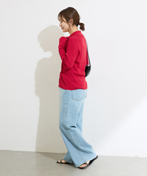JOURNAL STANDARD(ジャーナルスタンダード)の「ウォッシャブルVOCEリブカーディガン(カーディガン/ボレロ・レディース・レッド/ブラック/チャコールグレー・FREE)」の19枚目の写真