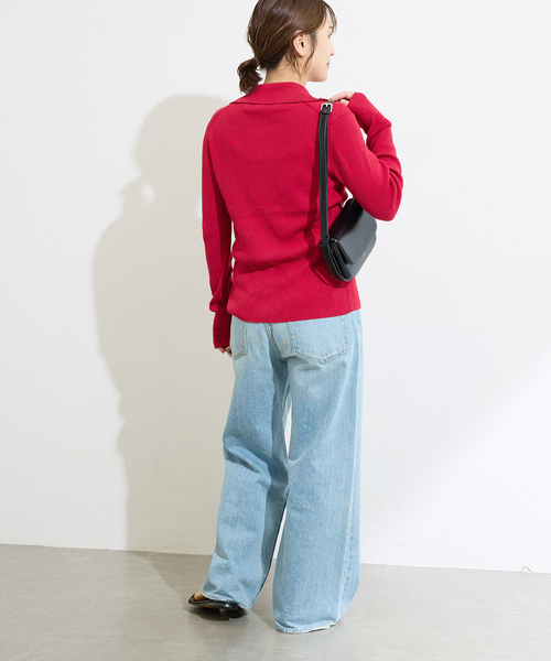 JOURNAL STANDARD(ジャーナルスタンダード)の「ウォッシャブルVOCEリブカーディガン(カーディガン/ボレロ・レディース・レッド/ブラック/チャコールグレー・FREE)」の16枚目の写真