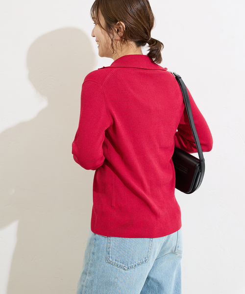 JOURNAL STANDARD(ジャーナルスタンダード)の「ウォッシャブルVOCEリブカーディガン(カーディガン/ボレロ・レディース・レッド/ブラック/チャコールグレー・FREE)」の17枚目の写真