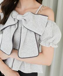 MAJESTIC LEGON | チェーン付きビッグリボンブラウス(シャツ/ブラウス)