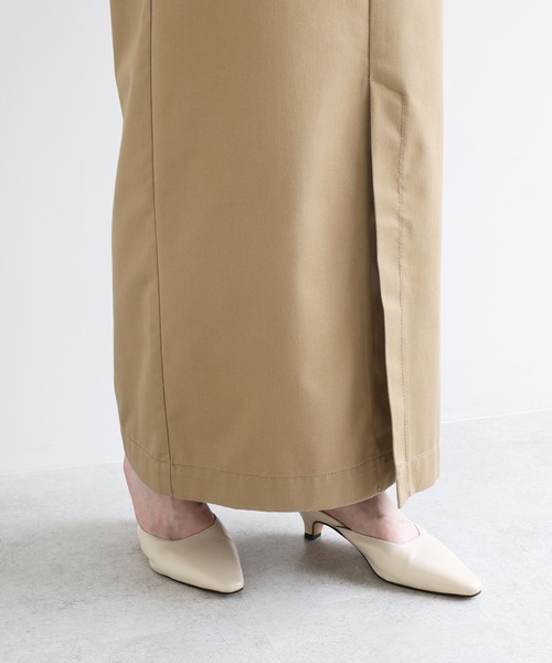 andme(アンドミー)の「前スリットチノロングタイトスカート(スカート・レディース・ベージュ/ブラック・M/L)」の17枚目の写真