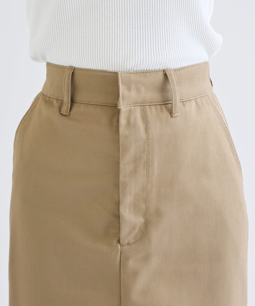 andme(アンドミー)の「前スリットチノロングタイトスカート(スカート・レディース・ベージュ/ブラック・M/L)」の14枚目の写真