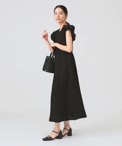 Ray BEAMS(レイビームス)の「ストライプ フレンチパフ スリーブ ワンピース(ワンピース・レディース・バイオレット/ブラック・0/1)」の18枚目の写真