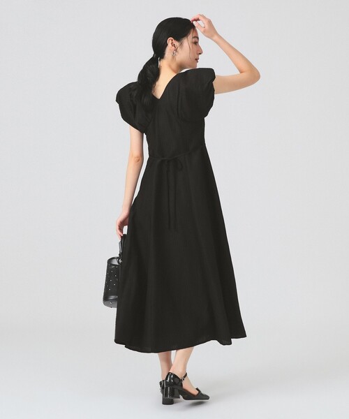 Ray BEAMS(レイビームス)の「ストライプ フレンチパフ スリーブ ワンピース(ワンピース・レディース・バイオレット/ブラック・0/1)」の17枚目の写真