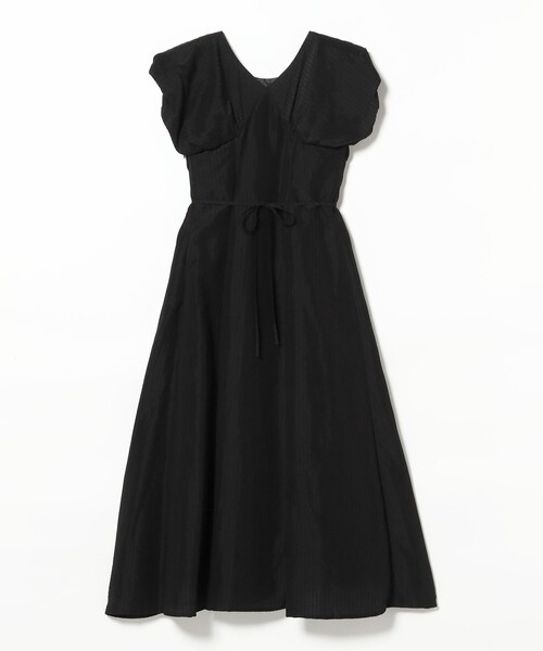 Ray BEAMS(レイビームス)の「ストライプ フレンチパフ スリーブ ワンピース(ワンピース・レディース・バイオレット/ブラック・0/1)」の12枚目の写真