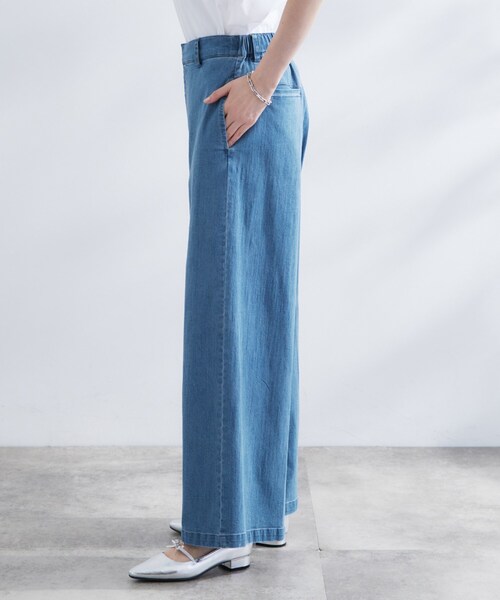grove（グローブ）の「◆【きれい見え】ストレッチデニムワイドパンツ（デニムパンツ・レディース・ブルー系その他/ネイビー・02/03/01/05/04）」の12枚目の写真