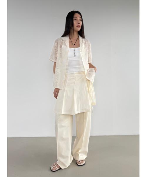 Didot.showroom(ディドット ショールーム)の「ヴィンテージ刺繍レーヨンシャツ(シャツ/ブラウス・レディース・ブラック/アイボリー・FREE)」の6枚目の写真