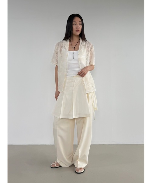 Didot.showroom(ディドット ショールーム)の「ヴィンテージ刺繍レーヨンシャツ(シャツ/ブラウス・レディース・ブラック/アイボリー・FREE)」の8枚目の写真
