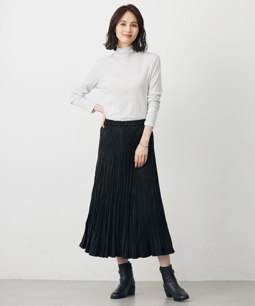 J.PRESS Ladies（J.プレス レディス）の「ライトマイクロスエード プリーツ スカート（スカート・レディース・ブラウン系/ベージュ系/ブラック系・XS/XXS/S）」の11枚目の写真