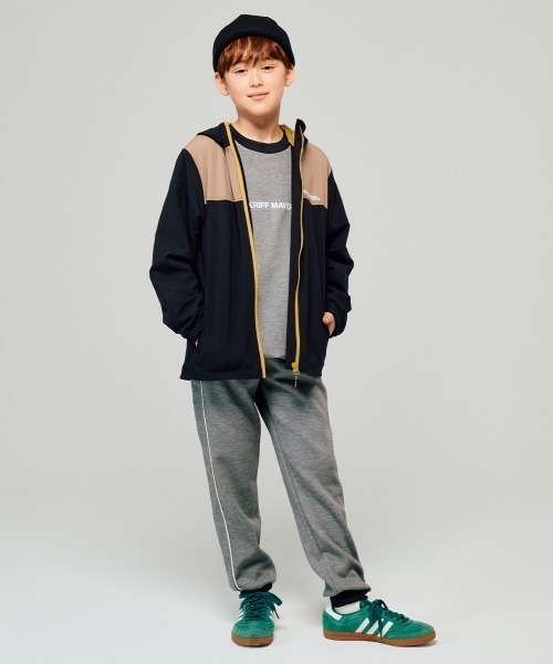 KRIFF MAYER Kid's Collection（クリフメイヤーキッズコレクション）の「【セットアップ対応可】パイピングトラックパンツ（スウェットパンツ・キッズ・グレー/ネイビー/グリーン/ブラック・130/120/170/160/150/140）」の21枚目の写真