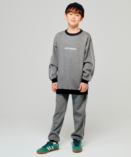KRIFF MAYER Kid's Collection（クリフメイヤーキッズコレクション）の「【セットアップ対応可】パイピングトラックパンツ（スウェットパンツ・キッズ・グレー/ネイビー/グリーン/ブラック・130/120/170/160/150/140）」の22枚目の写真