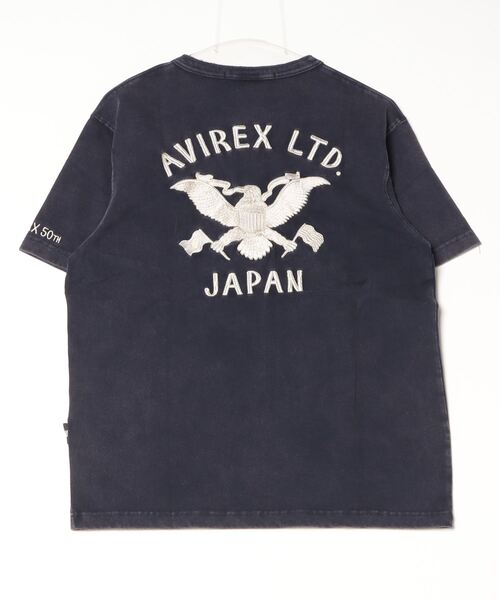 AVIREX（アヴィレックス）の「《SOUVENIR COLLECTION》SUKA HENRYNECK T-SHIRT "EAGLE" / スカ ヘンリーネック 半袖Tシャツ "イーグル" / AVIREX / アヴィレックス（Tシャツ/カットソー・メンズ・オフホワイト/ネイビー・XX-LARGE/X-LARGE/LARGE/MEDIUM）」の8枚目の写真