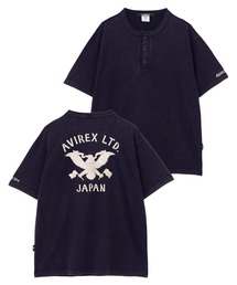 新品 アヴィレックス ロゴ総柄 速乾ストレッチ 半袖 モックネックシャツ M 紺 新品 アヴィレックス ロゴ総柄 速乾ストレッチ 半袖モックネック