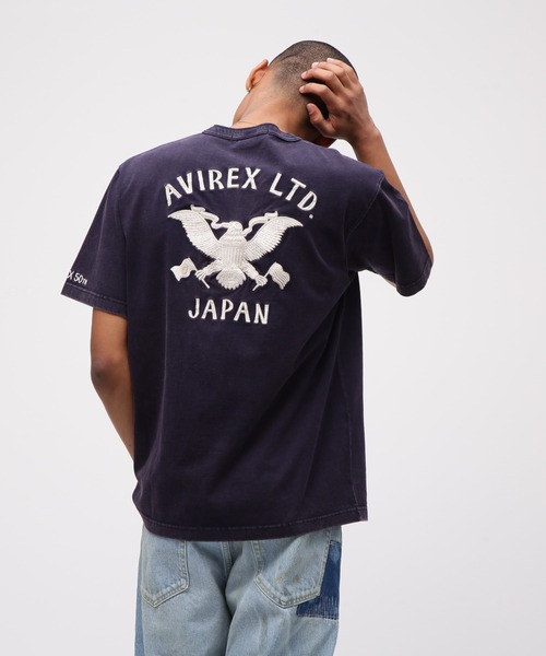 AVIREX（アヴィレックス）の「《SOUVENIR COLLECTION》SUKA HENRYNECK T-SHIRT "EAGLE" / スカ ヘンリーネック 半袖Tシャツ "イーグル" / AVIREX / アヴィレックス（Tシャツ/カットソー・メンズ・オフホワイト/ネイビー・XX-LARGE/X-LARGE/LARGE/MEDIUM）」の19枚目の写真