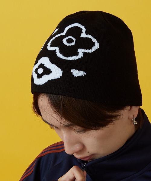 ニットキャップ・ビーニー POESIEDAME : 25SS / PETAL BEANIE (3COLORS) カラーミックスニット帽（ニットキャップ/ビーニー）｜coca