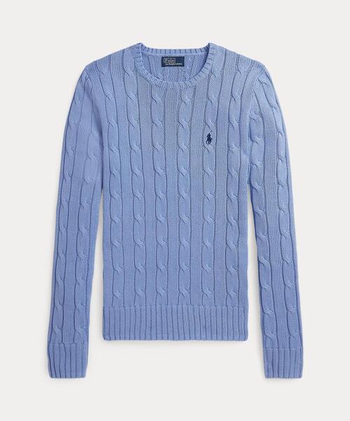 ケーブルニット コットン クルーネック セーター（ニット/セーター