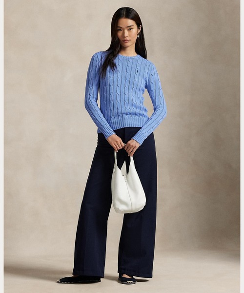 ケーブルニット コットン クルーネック セーター（ニット/セーター