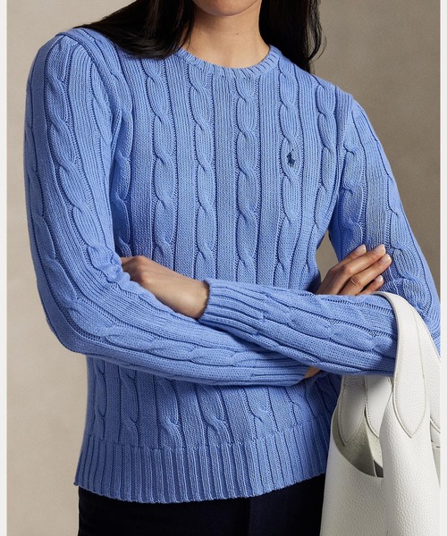 ケーブルニット コットン クルーネック セーター（ニット/セーター