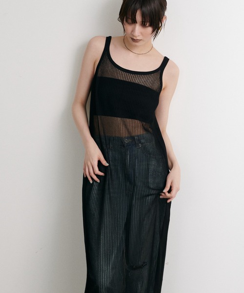 LARUTA（ラルータ）の「【LARUTA】麻タッチニットキャミワンピース（ワンピース・レディース・ベージュ/ブラック/アイボリー・FREE）」の10枚目の写真