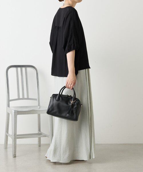 Jena espace merveilleux（ジェナ　エスパスメルヴェイユ）の「シアーサッカードルマンシャツ（シャツ/ブラウス・レディース・ブラック/オフホワイト/イエロー・FREE）」の16枚目の写真