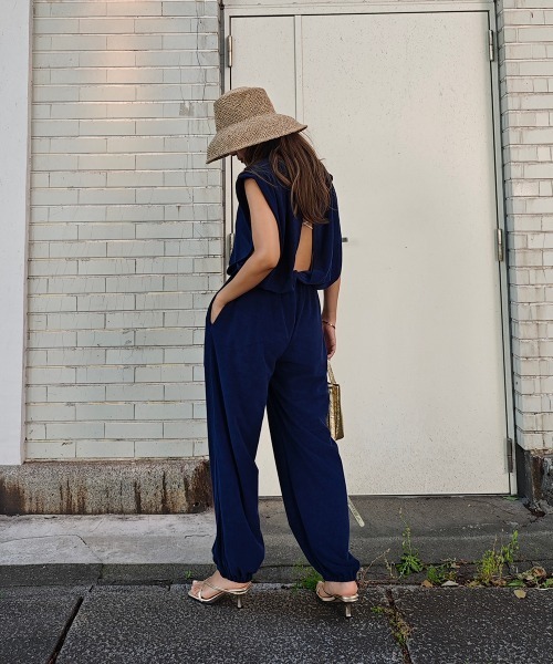 パイルジャンプスーツ（つなぎ/オールインワン）｜esutoreja