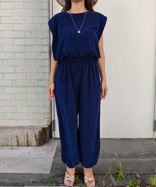 esutoreja（エストレジャ）の「パイルジャンプスーツ（つなぎ/オールインワン・レディース・チャコール/ネイビー/カーキ・FREE）」の13枚目の写真