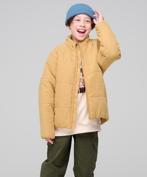 KRIFF MAYER Kid's Collection（クリフメイヤーキッズコレクション）の「起毛タフタスタンドジャケット（その他アウター・キッズ・ブラック/ベージュ/マスタード/セージグリーン・150/140/130/120/170/160）」の7枚目の写真