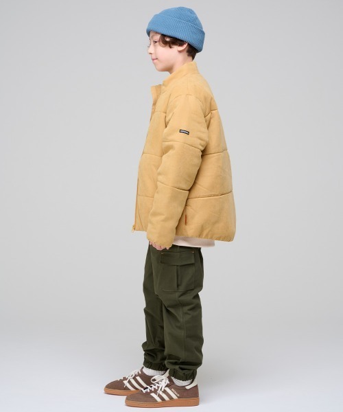 KRIFF MAYER Kid's Collection（クリフメイヤーキッズコレクション）の「起毛タフタスタンドジャケット（その他アウター・キッズ・ブラック/ベージュ/マスタード/セージグリーン・150/140/130/120/170/160）」の9枚目の写真