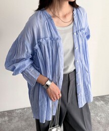 fredy emue タグ付き新品2025ss ネイビーシャツ　ノーリーズ fredy emue タグ付き新品2025ss ネイビーシャツ ノーリーズ