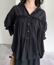 fredy emue | コットンギャザーオーバーブラウス(シャツ/ブラウス)