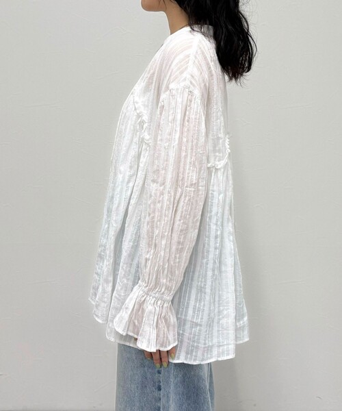 AUBERGE コットンギャザーシャツ 美品】 AUBERGE / オーベルジュ | コットン ギャザー レギュラー