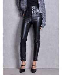 GYDA | ハイウエストBACKクロスフェイクレザーパンツ(その他パンツ)
