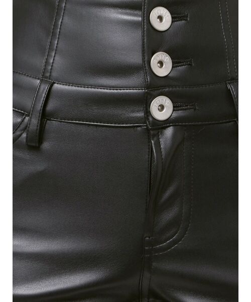 GYDA(ジェイダ)の「ハイウエストBACKクロスフェイクレザーパンツ(その他パンツ・レディース・ブラック・MEDIUM/SMALL/X-SMALL)」の2枚目の写真