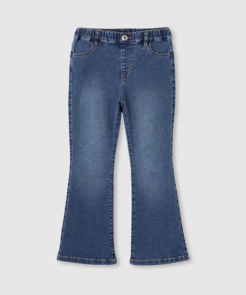 NAVY(ネイビー)の「NAVY のびるモン ストレッチフレアギャザーパンツ(デニムパンツ・キッズ・ブラック系その他/ブラック/ライトブルー/ブルー・150/140/130/120/160)」の4枚目の写真