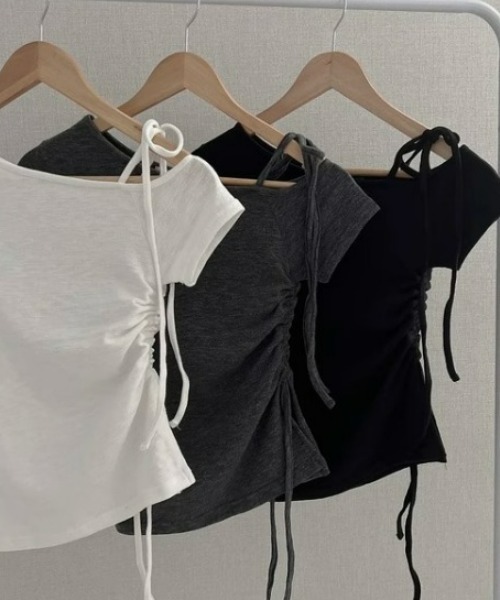 REBALANCE(リバランス)の「リボン付きオフショルダーTシャツ(Tシャツ/カットソー・レディース・C/A/B・FREE)」の6枚目の写真