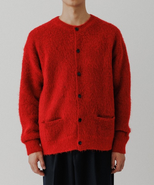 モヘアミックス オーバーサイズ クルーネックカーディガン