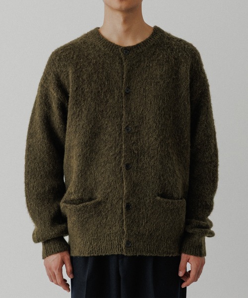 モヘアミックス オーバーサイズ クルーネックカーディガン