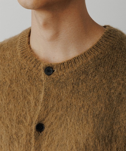 モヘアミックス オーバーサイズ クルーネックカーディガン