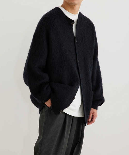 モヘアミックス オーバーサイズ クルーネックカーディガン