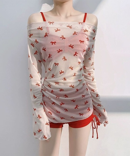 セール】BORA AURA 3点セットシャーリングリボン柄体型カバー