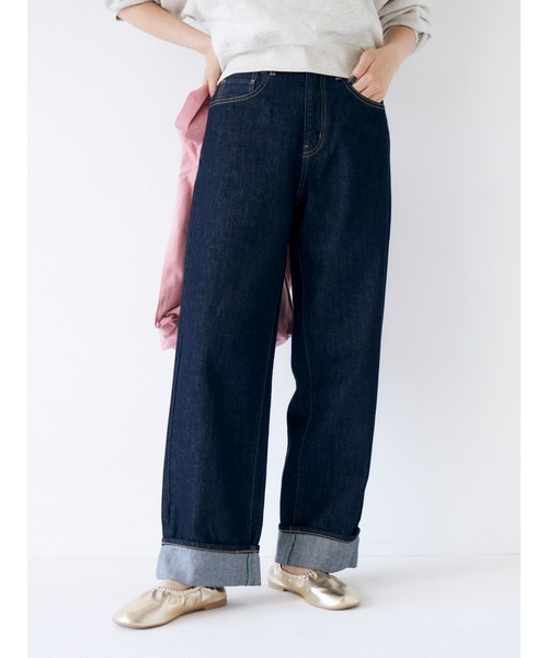 WEB限定】ロールアップカーブデニム（デニムパンツ）｜Ungrid（アン