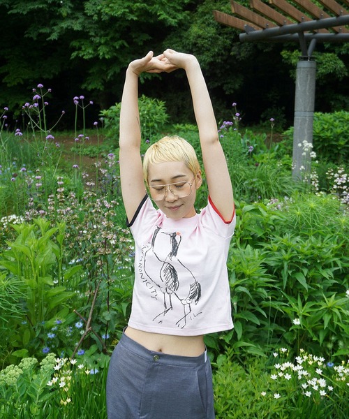 THINGS THAT MATTER(シングス ザット マター)の「LEE IZUMIDA × CROPPED T-SHIRT / リーイズミダクロップドTシャツ(Tシャツ/カットソー・レディース・イエロー/ピンク/サックスブルー/ホワイト・FREE)」の11枚目の写真