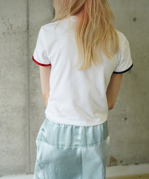 THINGS THAT MATTER(シングス ザット マター)の「LEE IZUMIDA × CROPPED T-SHIRT / リーイズミダクロップドTシャツ(Tシャツ/カットソー・レディース・イエロー/ピンク/サックスブルー/ホワイト・FREE)」の14枚目の写真