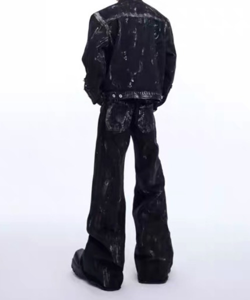 .KOM（ドットコム）の「『.KOM/ドットケーオーエム』ストーンスタッズフレアデニム【Y】【CN】（デニムパンツ・メンズ・ブラック・XL/L）」の6枚目の写真